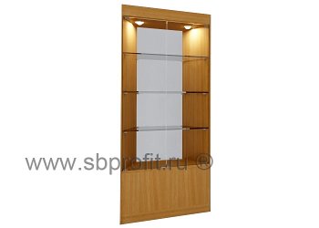 Угловая торговая витрина с подсветкой