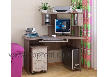Стол компьютерный угловой с выкатной тумбой