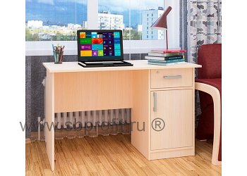 Стол письменный однотумбовый с дверцей