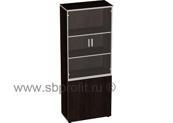 Шкаф широкий высокий со стеклом