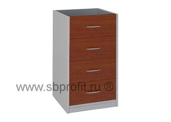 Тумба офисная приставная, 4 ящика, (без топа)