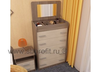 Комод  5 ящиков + зеркало