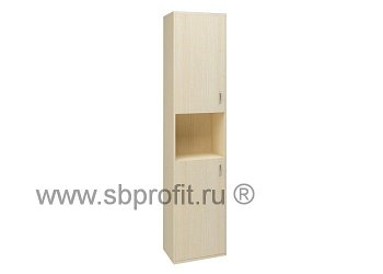 Шкаф для бумаг узкий высокий комб