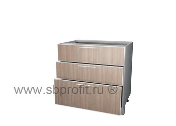 Стол с тремя (2м + 1б) ящиками  80