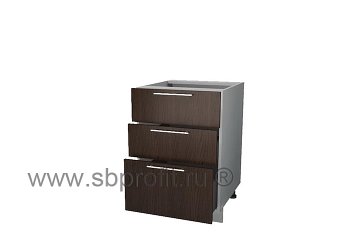 Стол с тремя (2м + 1б) ящиками  55