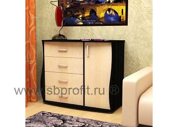 Комод  4 ящика + дверца
