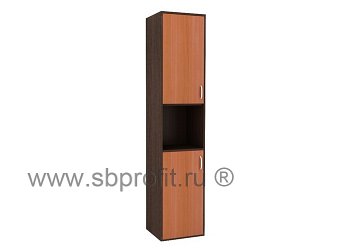 Шкаф для бумаг узкий высокий комбинированный