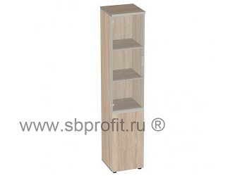 Стеллаж узкий высокий со стеклом