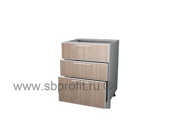 Стол с тремя (2м + 1б) ящиками  60