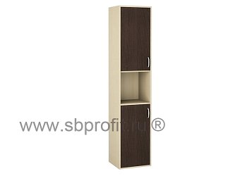 Шкаф для бумаг узкий высокий комбинированный