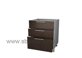 Стол с тремя (2м + 1б) ящиками  65