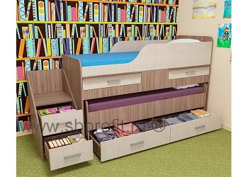 Кровать Лёсики 2-х ярусная