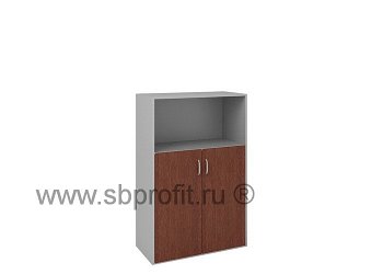 Шкаф для бумаг широкий средний комбинированный