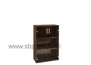 Шкаф широкий средний (двери стекло)