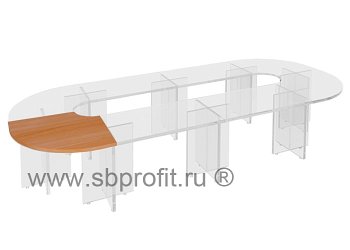 Столешница модульного стола полукр