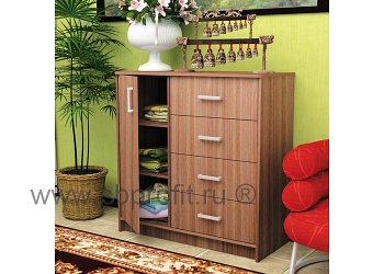 Комод  4 ящика + дверца