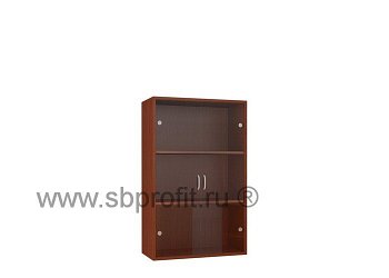 Шкаф для бумаг широкий средний стекло