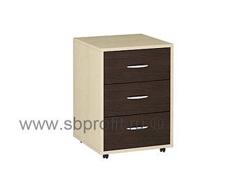 Тумба офисная подкатная, 3 ящика