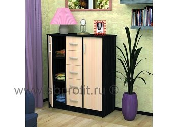 Комод  2 дверцы + 5 ящиков