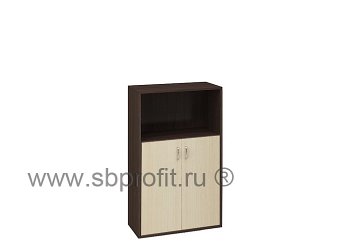 Шкаф для бумаг широкий средний комбинированный